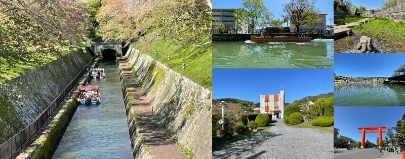 新緑の琵琶湖疏水を2つの船から楽しむ「びわ湖疏水船」と「岡崎十石舟」のダブル乗船ツアー
