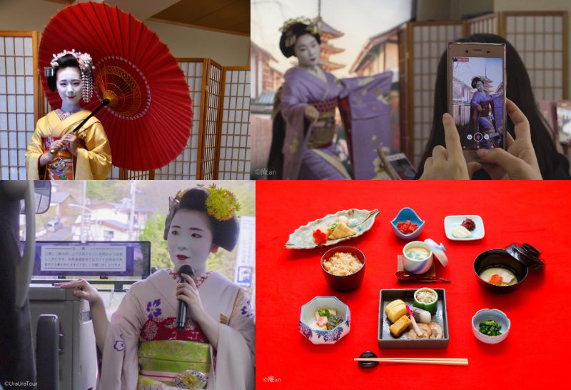 舞妓さんと一緒にバスツアー!京懐石のディナー付♪観光地まで舞妓さんと一緒